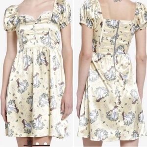 NWT Disney Her Universe Beauty And The Beast Belle Satin Sweetheart Dress Size S